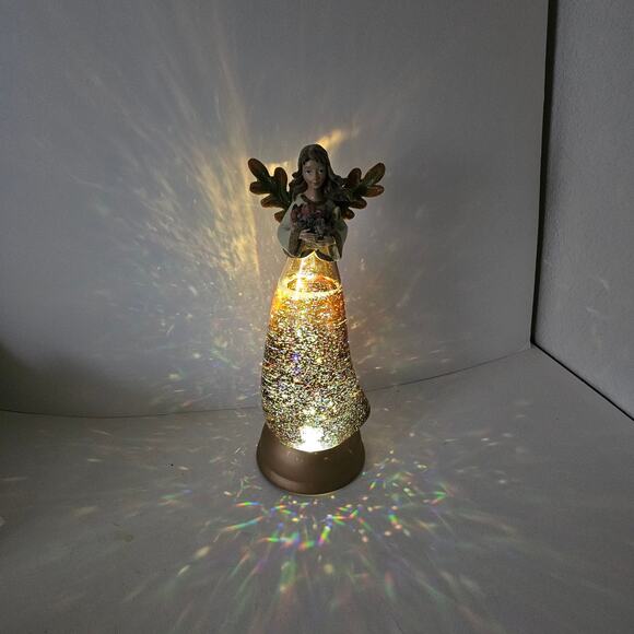 Angel Illuminated Glitter Globe fruit basket - Picture 2 of 6